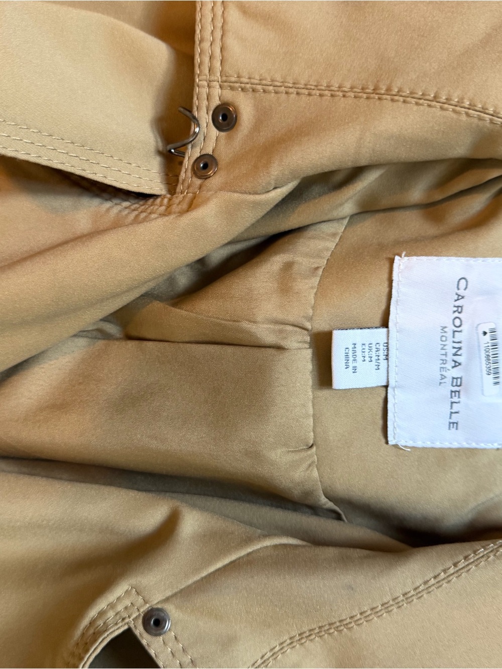 Carolina Belle Tan Trench Coat - Picture 3 of 5
